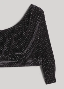 VELVET BLOUSE WITH SPARKLE DETAIL -Winter Clothes Store PL304733 999 02 FL