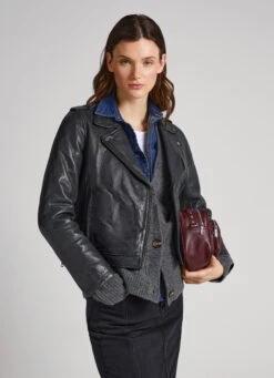 LAMB LEATHER BIKER JACKET