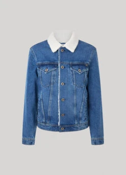 DENIM JACKET W/ SHEEPSKIN LINING -Winter Clothes Store PL402244HI7 000 01 FL