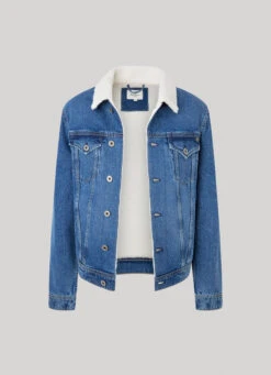 DENIM JACKET W/ SHEEPSKIN LINING -Winter Clothes Store PL402244HI7 000 03 FL