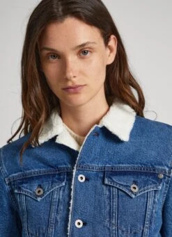 DENIM JACKET W/ SHEEPSKIN LINING -Winter Clothes Store PL402244HI7 000 03 MO