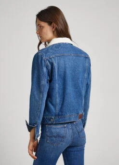 DENIM JACKET W/ SHEEPSKIN LINING -Winter Clothes Store PL402244HI7 000 04 MO