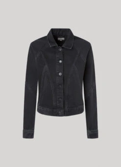 DENIM JACKET WITH SEAM DETAILS -Winter Clothes Store PL402248 000 01 FL