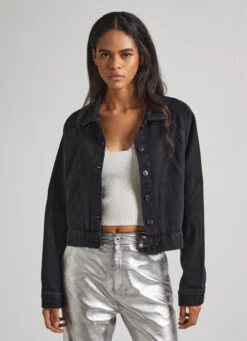 DENIM JACKET WITH SEAM DETAILS