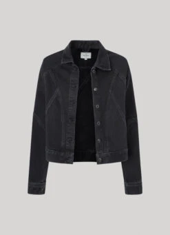 DENIM JACKET WITH SEAM DETAILS -Winter Clothes Store PL402248 000 03 FL