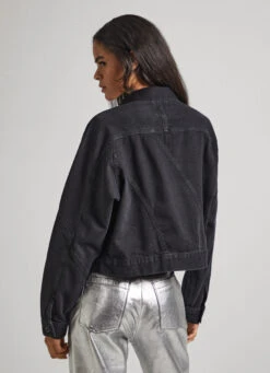 DENIM JACKET WITH SEAM DETAILS -Winter Clothes Store PL402248 000 04 MO