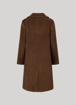 HERRINGBONE PRINT WOOL COAT -Winter Clothes Store PL402257 0AA 02 FL