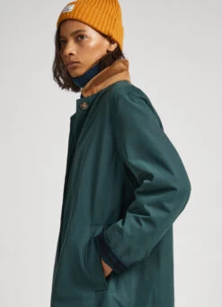 LONG JACKET WITH CORDUROY COLLAR -Winter Clothes Store PL402265 692 04 MO