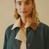 LONG JACKET WITH CORDUROY COLLAR