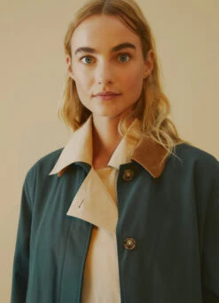LONG JACKET WITH CORDUROY COLLAR