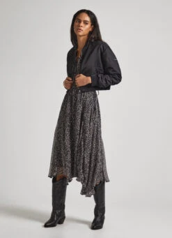 BOMBER JACKET WITH GATHERED DETAILS