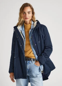 BLENDED FABRIC PARKA