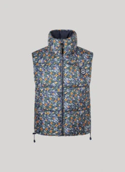 FLORAL PADDED WAISTCOAT -Winter Clothes Store PL402282 0AA 01 FL