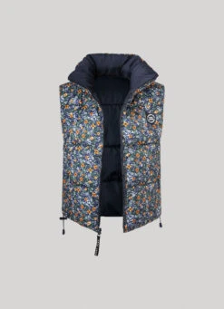 FLORAL PADDED WAISTCOAT -Winter Clothes Store PL402282 0AA 03 FL