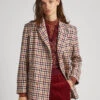 WOOL BLEND HOUNDSTOOTH PRINT BLAZER 2 WOOL BLEND HOUNDSTOOTH PRINT BLAZER -Winter Clothes Store PL402291 0AA 01 MO