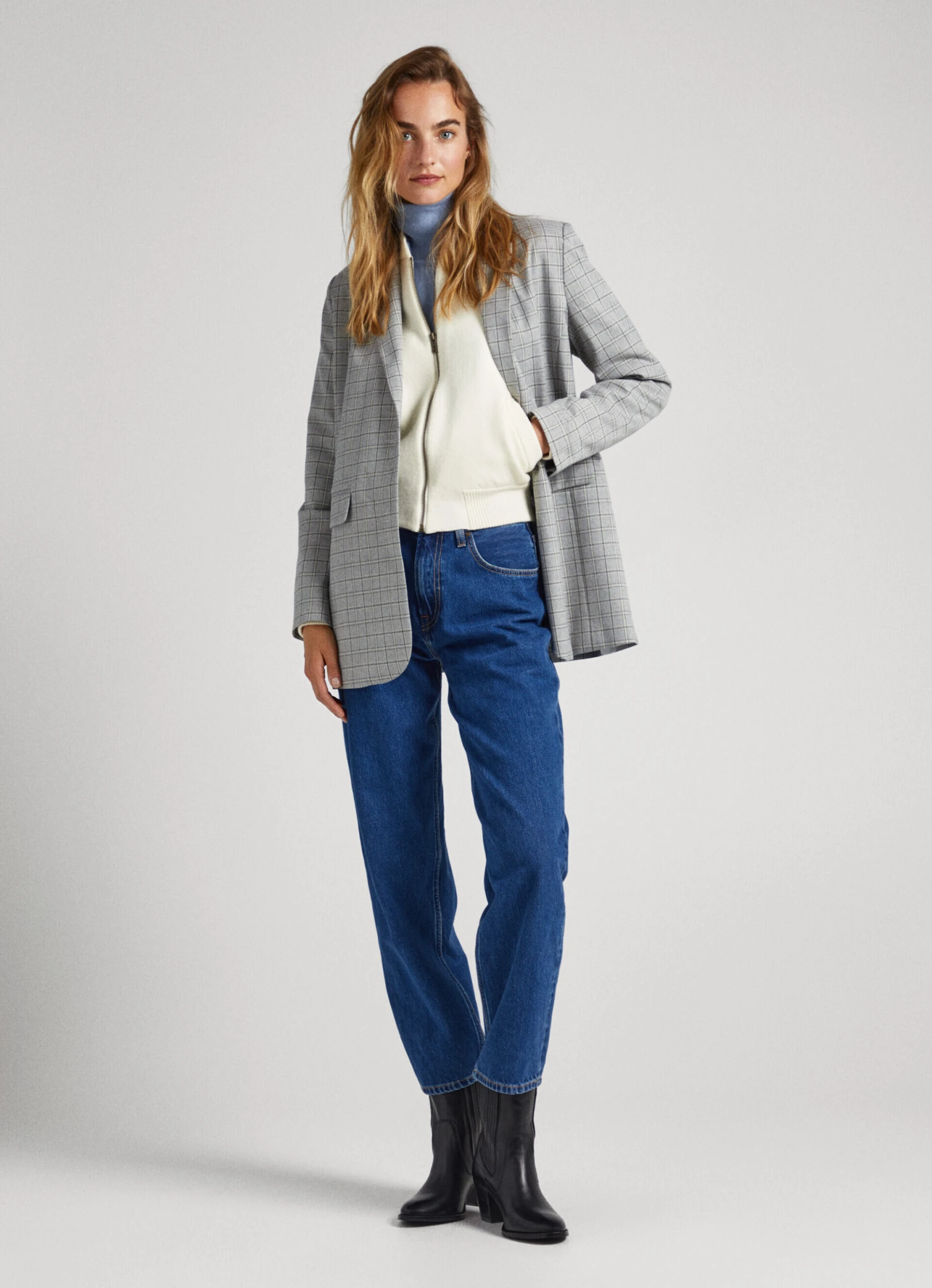 CHECKED TWILL BLAZER 4 CHECKED TWILL BLAZER - Image 2