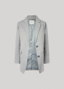 CHECKED TWILL BLAZER 17 CHECKED TWILL BLAZER -Winter Clothes Store PL402293 0AA 03 FL