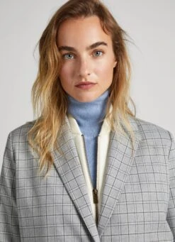 CHECKED TWILL BLAZER 12 CHECKED TWILL BLAZER -Winter Clothes Store PL402293 0AA 03 MO