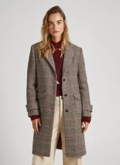 WOOL HOUNDSTOOTH COAT