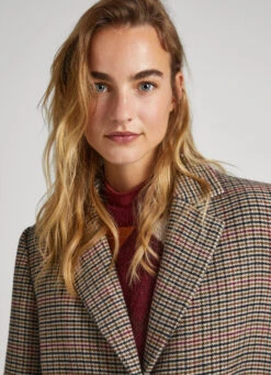 WOOL HOUNDSTOOTH COAT -Winter Clothes Store PL402295 0AA 03 MO