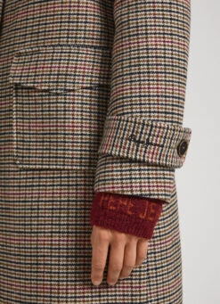 WOOL HOUNDSTOOTH COAT -Winter Clothes Store PL402295 0AA 04 MO