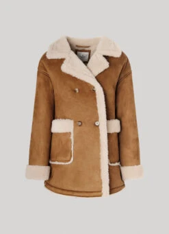 SUEDETTE COAT WITH FLEECE LINING -Winter Clothes Store PL402296 859 01 FL