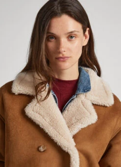 SUEDETTE COAT WITH FLEECE LINING -Winter Clothes Store PL402296 859 03 MO