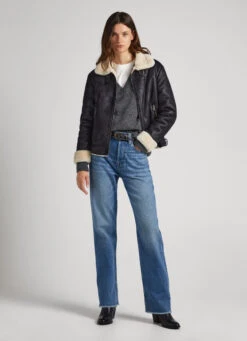 FLEECE LINED BIKER JACKET -Winter Clothes Store PL402299 999 02 MO