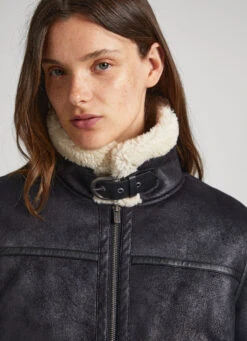 FLEECE LINED BIKER JACKET -Winter Clothes Store PL402299 999 03 MO