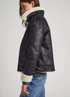 FLEECE LINED BIKER JACKET -Winter Clothes Store PL402299 999 04 MO