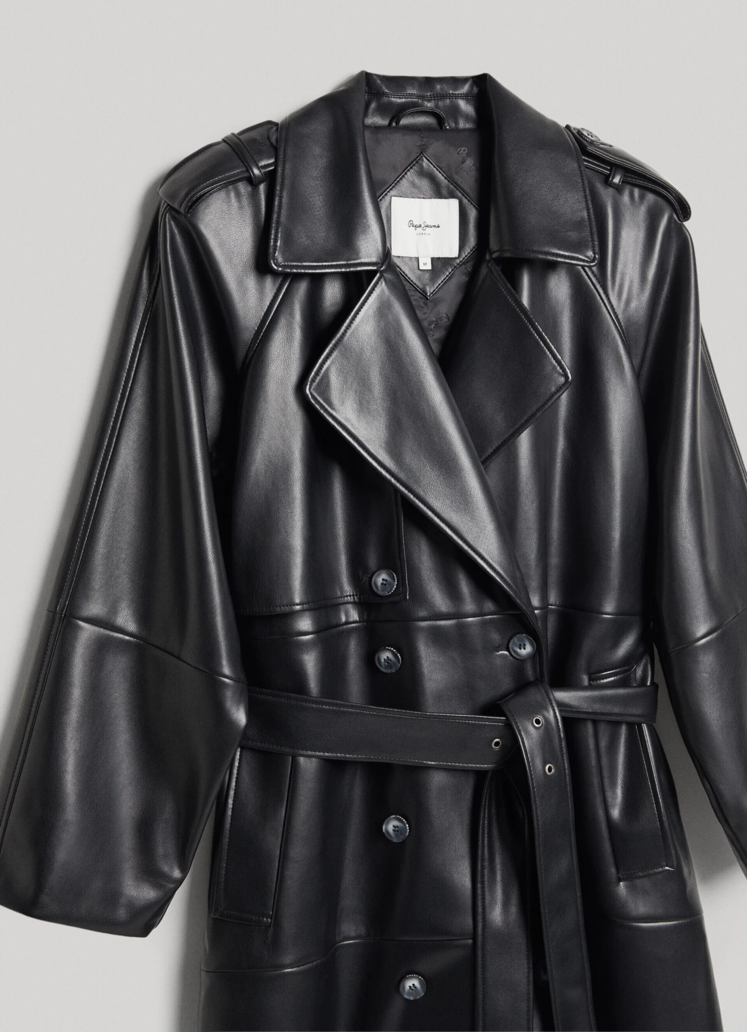 FAUX LEATHER TRENCH COAT 9 FAUX LEATHER TRENCH COAT - Image 7