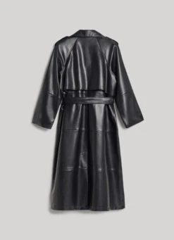 FAUX LEATHER TRENCH COAT 17 FAUX LEATHER TRENCH COAT -Winter Clothes Store PL402309 999 03 FL