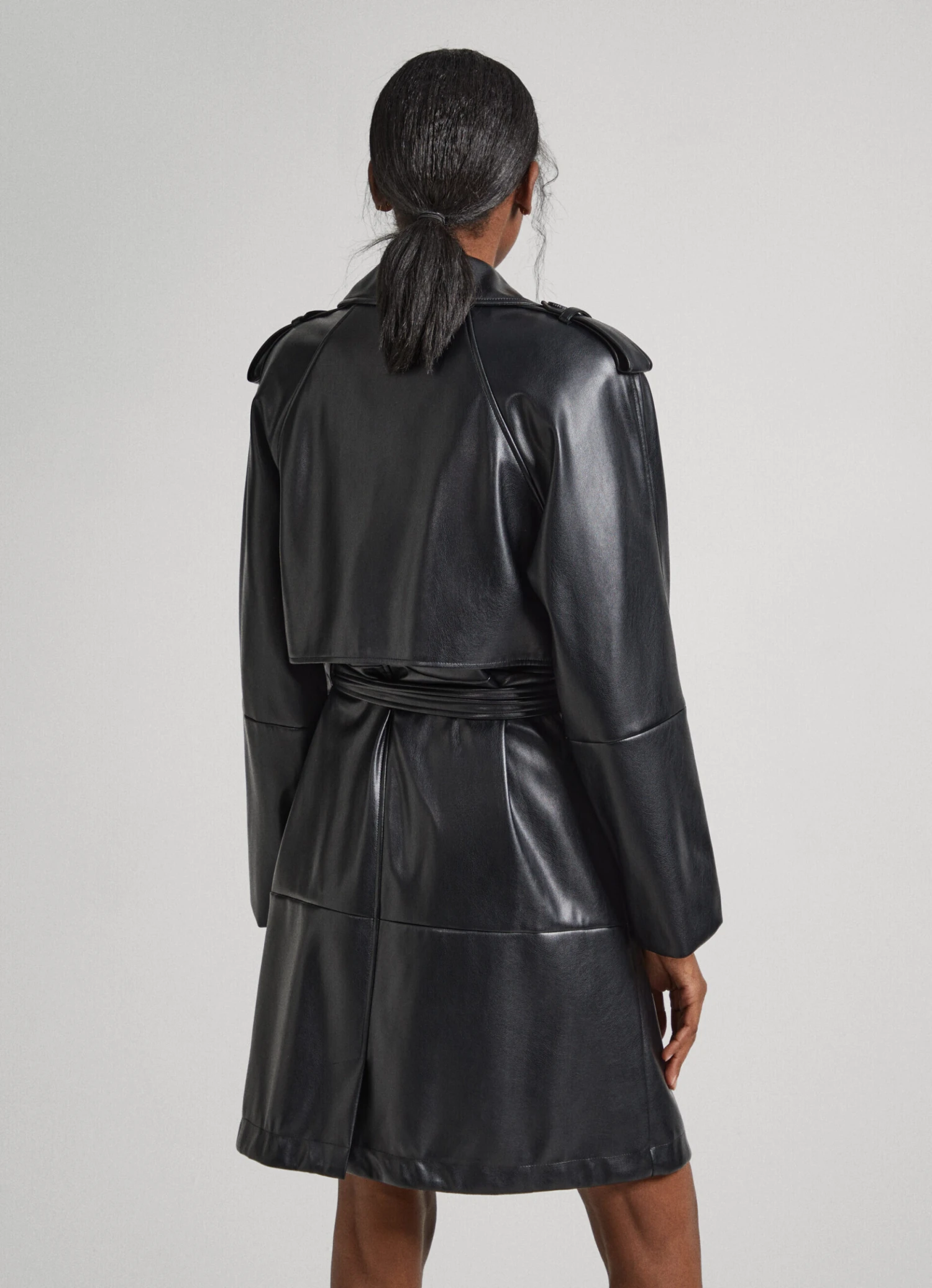 FAUX LEATHER TRENCH COAT 7 FAUX LEATHER TRENCH COAT - Image 5