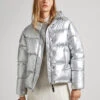 SILVER PUFFER JACKET