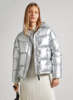 SILVER PUFFER JACKET
