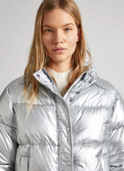 SILVER PUFFER JACKET -Winter Clothes Store PL402313 934 03 MO