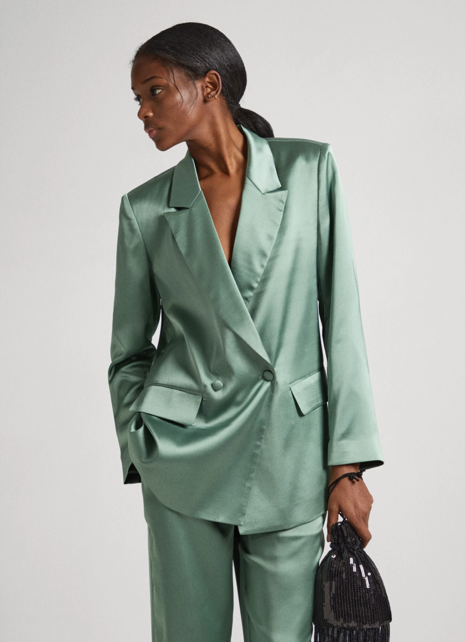 SATIN BLAZER 3 SATIN BLAZER