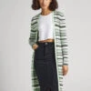 LONG STRIPE-PRINT CARDIGAN -Winter Clothes Store PL702008 0AA 01 MO