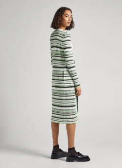 LONG STRIPE-PRINT CARDIGAN -Winter Clothes Store PL702008 0AA 04 MO