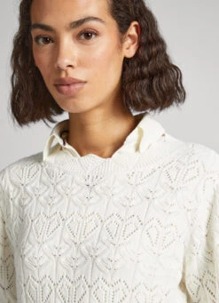 HEARTS OPENWORK KNIT -Winter Clothes Store PL702009 808 03 MO