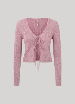 HEATHERED MELANGE COTTON CARDIGAN -Winter Clothes Store PL702012 278 01 FL