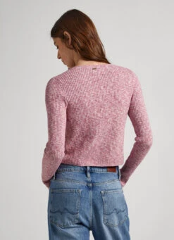 HEATHERED MELANGE COTTON CARDIGAN -Winter Clothes Store PL702012 278 05 MO