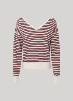 STRIPED PIMA COTTON JUMPER 14 STRIPED PIMA COTTON JUMPER -Winter Clothes Store PL702015 0AA 01 FL