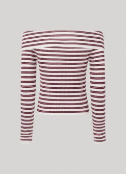 BARDOT STRIPE PRINT TOP 13 BARDOT STRIPE PRINT TOP -Winter Clothes Store PL702016 0AA 02 FL