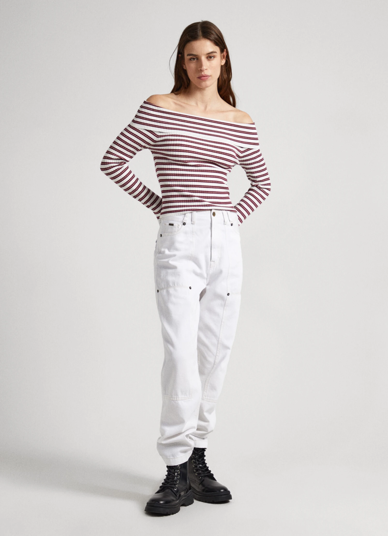 BARDOT STRIPE PRINT TOP 4 BARDOT STRIPE PRINT TOP - Image 2