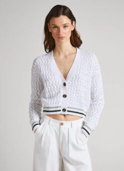 DIAMOND OPENWORK CARDIGAN