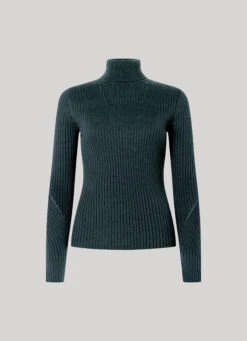 HIGH NECK RIBBED KNIT -Winter Clothes Store PL702030 692 01 FL