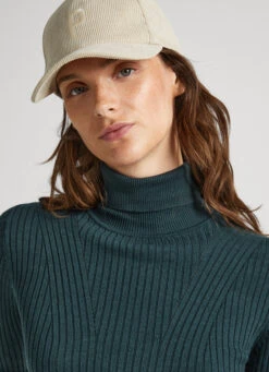 HIGH NECK RIBBED KNIT -Winter Clothes Store PL702030 692 03 MO
