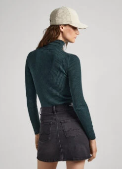 HIGH NECK RIBBED KNIT -Winter Clothes Store PL702030 692 04 MO