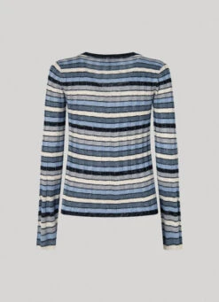 STRIPED V-NECK KNIT 13 STRIPED V-NECK KNIT -Winter Clothes Store PL702032 0AA 02 FL